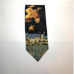 Reed St. James Birds Deer Hunting Classic Wide Men Necktie